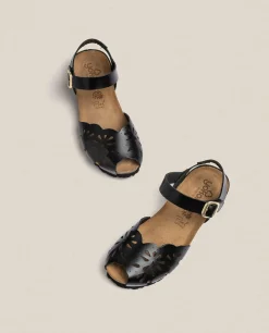 Store Wedge Sandal MONACO-047 Black Wedge Sandals