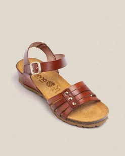 Cheap Wedge Sandal MONACO-051 Brown Wedge Sandals