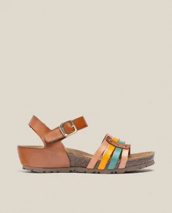 Outlet Wedge Sandal MONACO-051 Brown Wedge Sandals