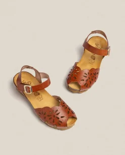 Outlet Wedge Sandal MONACO-047 Brown Wedge Sandals