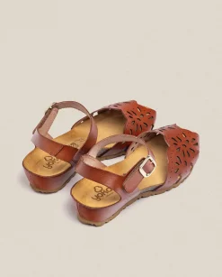 Outlet Wedge Sandal MONACO-047 Brown Wedge Sandals
