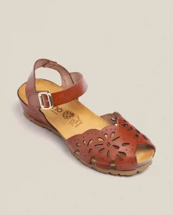 Outlet Wedge Sandal MONACO-047 Brown Wedge Sandals