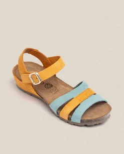 Outlet Wedge Sandal MONACO-048 Orange Wedge Sandals