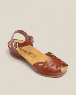 Clearance Wedged Sandal MONACO-003 Brown Wedge Sandals
