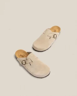 Cheap Zueco 599 Beige Clogs|Flat Sandals